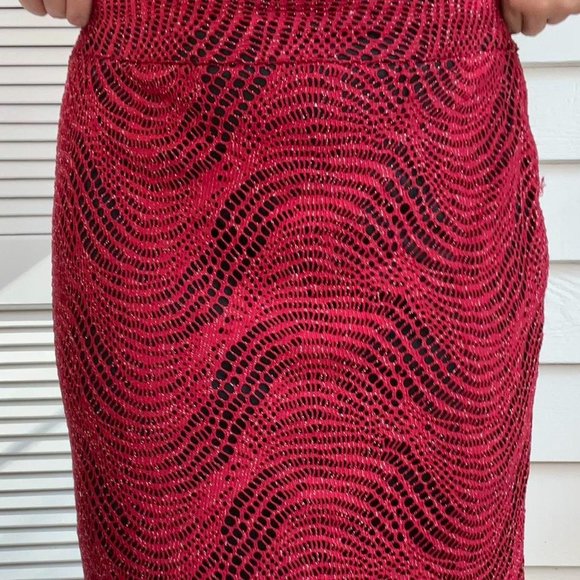 Y2k Soho Apparel fringe low-rise midi skirt size 14 - Picture 3 of 5